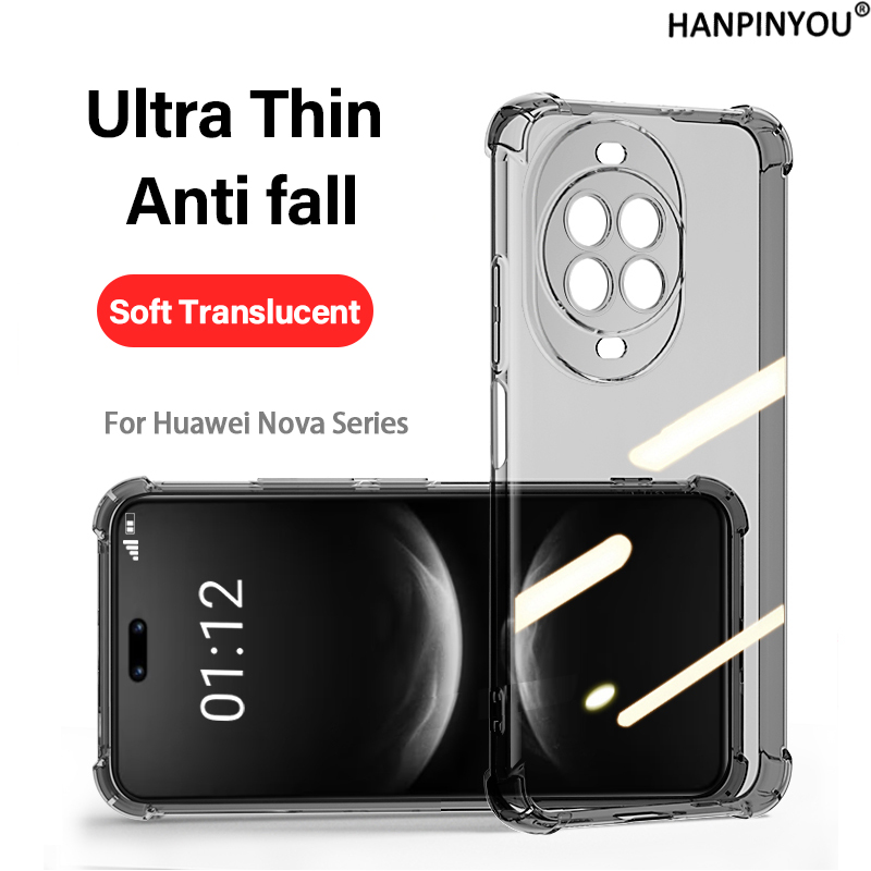 Huawei Nova 12 - Funda transparente de TPU suave para