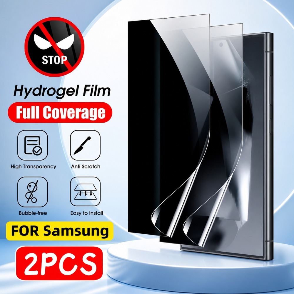 Privacy Screen Protector - 2PCS Película de Hidrogel de Privacidad