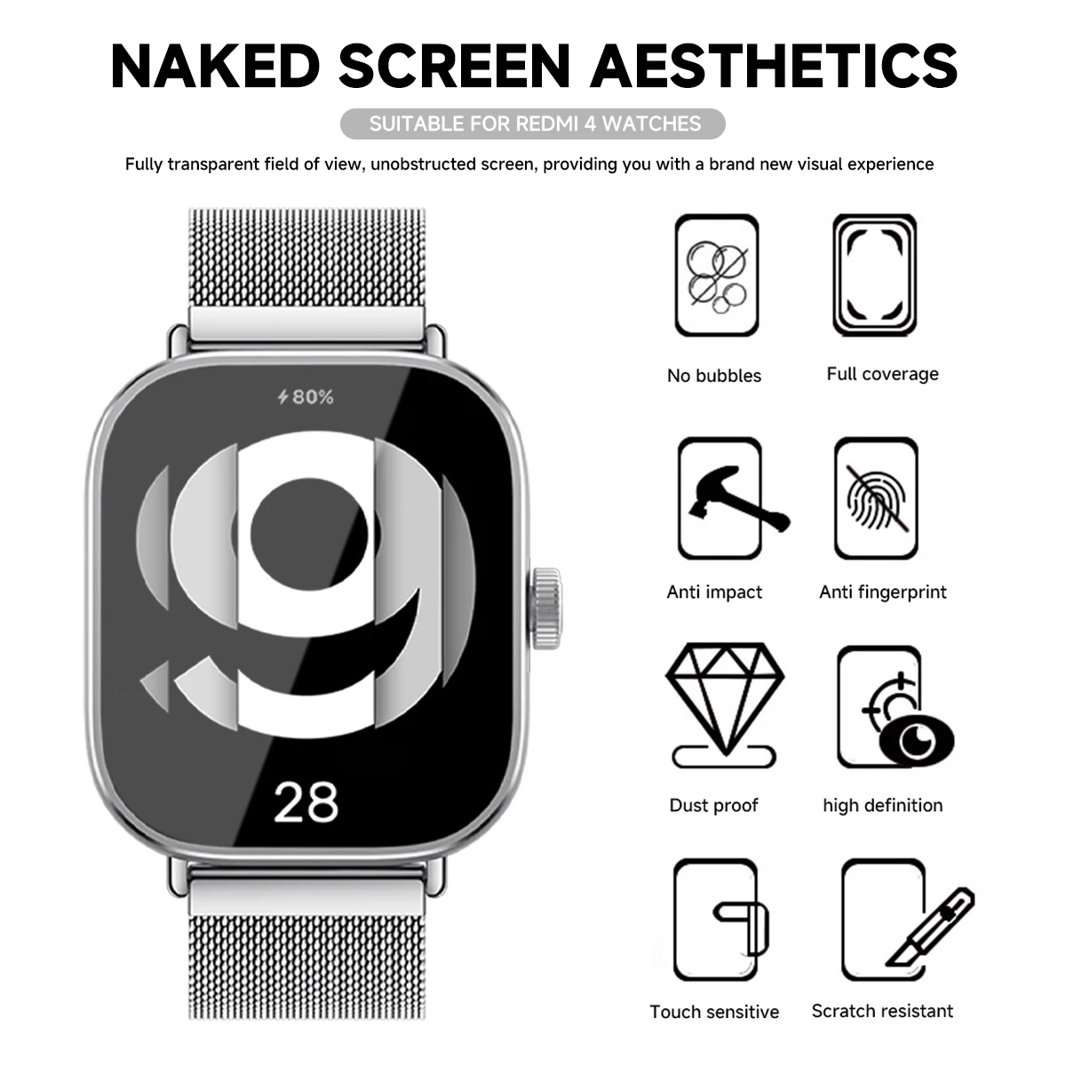 Vidrio templado para Xiaomi Re - Smartwatch Screen Film reseña y precio