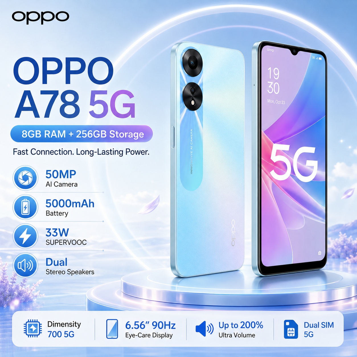 Nuevo Teléfono OPPO A78 5G 202 - Oppo A78 reseña y precio